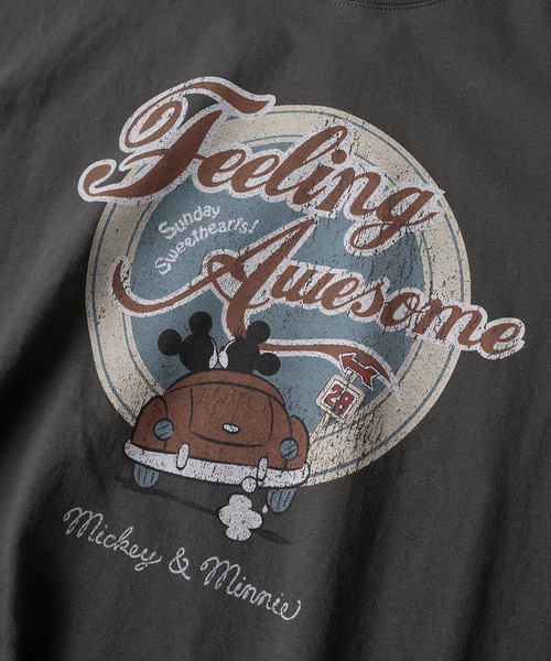 Disney(ディズニー)の「【71】【Disney/ディズニー】ミッキーマウス ユーズドライク クルーネックTシャツ/バックプリント/ユニセックス/レディース/メンズ(Tシャツ/カットソー・レディース・イエロー/アイボリー系2/グレー系2/アイボリー系/グレー系/ブルーグレー/アイボリー系1/グレー系1・XL/L/M)」の21枚目の写真