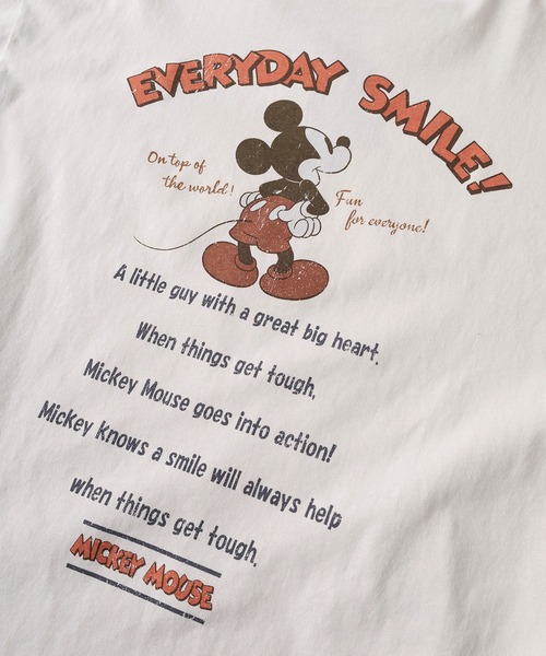 Disney(ディズニー)の「【71】【Disney/ディズニー】ミッキーマウス ユーズドライク クルーネックTシャツ/バックプリント/ユニセックス/レディース/メンズ(Tシャツ/カットソー・レディース・イエロー/アイボリー系2/グレー系2/アイボリー系/グレー系/ブルーグレー/アイボリー系1/グレー系1・XL/L/M)」の22枚目の写真