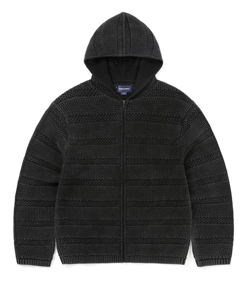 Crochet Knit Zip Hoodie — вязаная худи на молнии с крючком