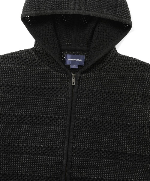 thisisneverthat（ディスイズネバーザット）の「Crochet Knit Zip Hoodie（パーカー・メンズ・オリーブ/スミクロ・XL/S/M/L）」の3枚目の写真
