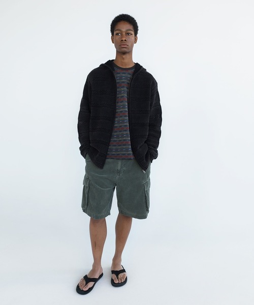 thisisneverthat（ディスイズネバーザット）の「Crochet Knit Zip Hoodie（パーカー・メンズ・オリーブ/スミクロ・XL/S/M/L）」の5枚目の写真