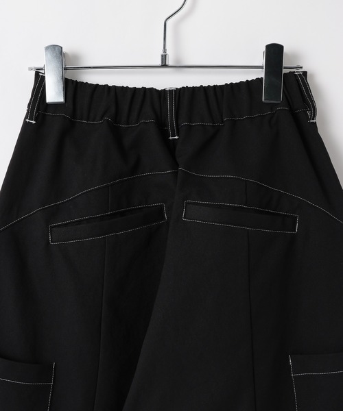 PBLIM(ページボーイリム)の「ミリタリーツイルカーブラインパンツ(カーゴパンツ・レディース・ブラック/カーキ・FREE)」の5枚目の写真