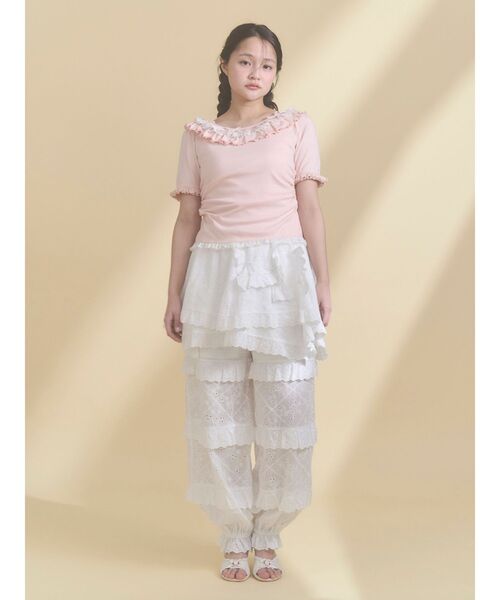 merry jenny（メリージェニー）の「ハートヒールストラップサンダル（サンダル・レディース・ブラック/オフホワイト・LARGE/MEDIUM）」の4枚目の写真