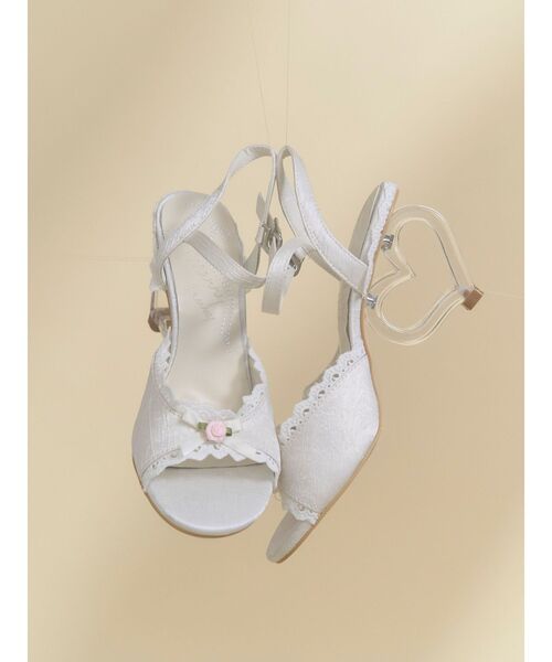 merry jenny（メリージェニー）の「ハートヒールストラップサンダル（サンダル・レディース・ブラック/オフホワイト・LARGE/MEDIUM）」の19枚目の写真