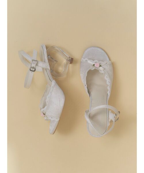 merry jenny（メリージェニー）の「ハートヒールストラップサンダル（サンダル・レディース・ブラック/オフホワイト・LARGE/MEDIUM）」の20枚目の写真