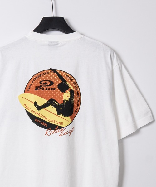 Piko（ピコ）の「【k】〔PIKO/ピコ〕アソートデザインプリント 半袖Tシャツ/Y2K（Tシャツ/カットソー・メンズ・ホワイト系1/ホワイト系2/ブラック系5/ブラック系8/グレー系2/グレー系4/ネイビー系3/ネイビー系6/サックスブルー系9/ホワイト系3/ブラック系4/ホワイト系6/ブラック系1/イエロー系5/ホワイト系8/ホワイト系9・MEDIUM/LARGE/X-LARGE）」の2枚目の写真