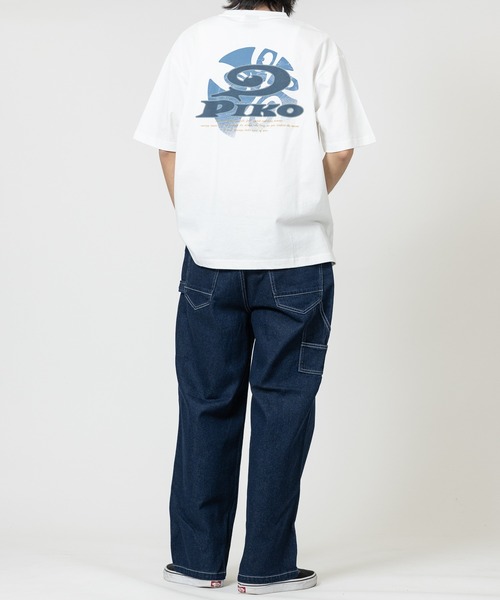 Piko（ピコ）の「【k】〔PIKO/ピコ〕アソートデザインプリント 半袖Tシャツ/Y2K（Tシャツ/カットソー・メンズ・ホワイト系1/ホワイト系2/ブラック系5/ブラック系8/グレー系2/グレー系4/ネイビー系3/ネイビー系6/サックスブルー系9/ホワイト系3/ブラック系4/ホワイト系6/ブラック系1/イエロー系5/ホワイト系8/ホワイト系9・MEDIUM/LARGE/X-LARGE）」の20枚目の写真