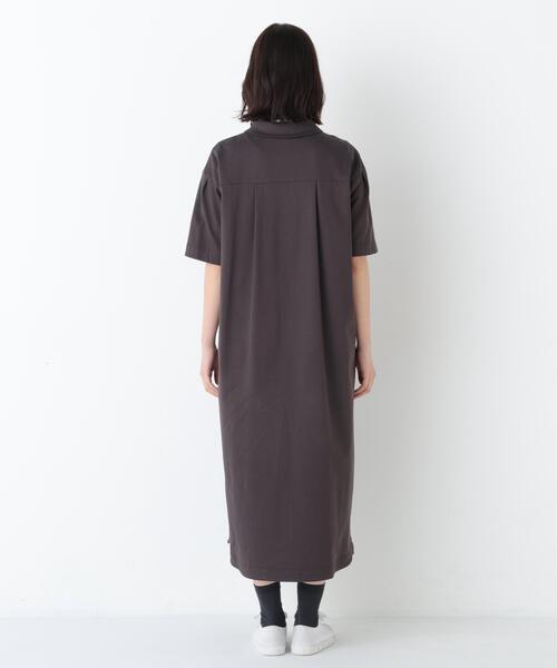human woman(ヒューマンウーマン)の「◆ハーフジップカットソーワンピース(ワンピース・レディース・ベージュ/グレー系その他・MEDIUM)」の15枚目の写真