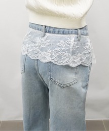 unnu（ユヌ）の「ウェストレースデニムパンツ（デニムパンツ）」