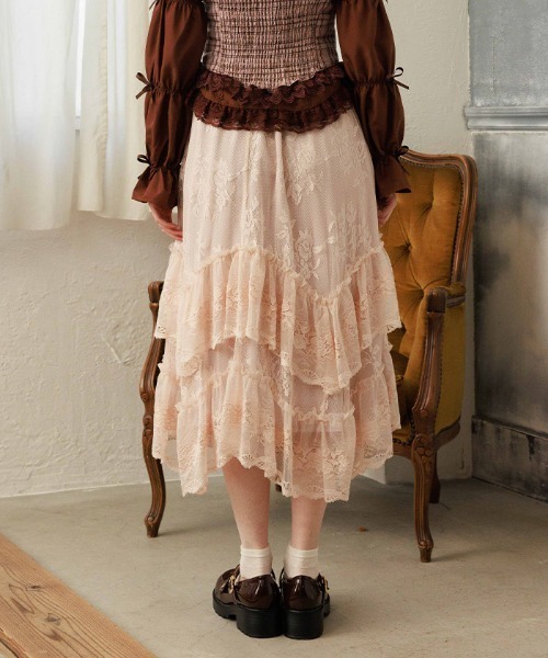 axes femme(アクシーズファム)の「レースフリルスカート(スカート・レディース・ミント/ピンク/ブラック・FREE)」の6枚目の写真