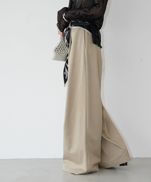 chuclla(チュクラ)の「タックワイドパンツ chw26s146(その他パンツ・レディース・ベージュ/ブラック・S/M/L)」の15枚目の写真