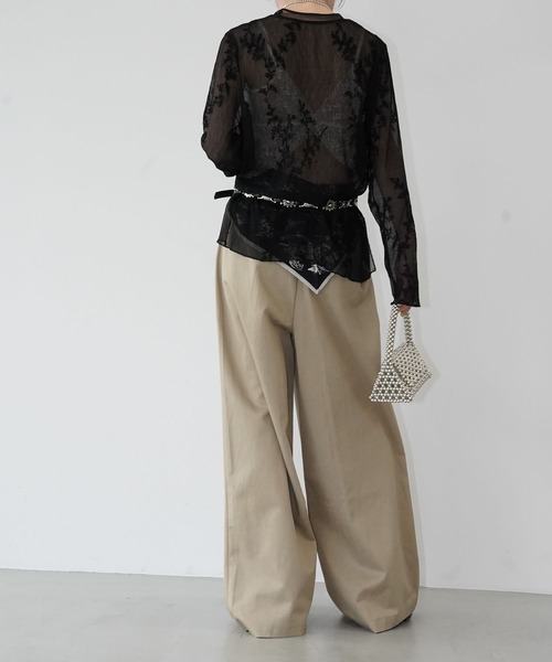 chuclla(チュクラ)の「タックワイドパンツ chw26s146(その他パンツ・レディース・ベージュ/ブラック・S/M/L)」の18枚目の写真