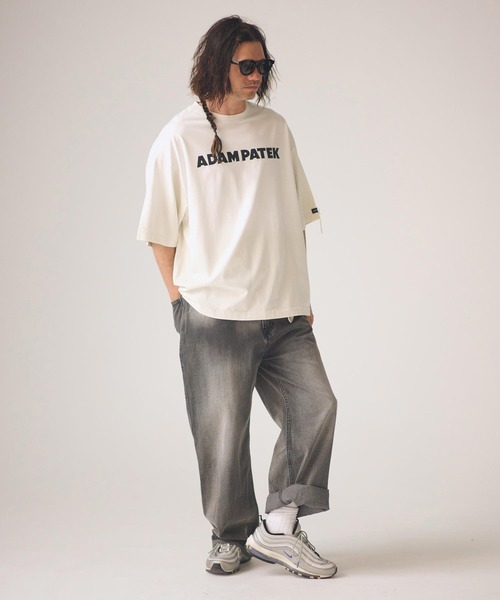ADAM PATEK(アダムパテック)の「ADAMPATEK/basic logo aging T/ベーシックロゴエイジング加工Tシャツ(Tシャツ/カットソー・メンズ・グリーン/ホワイト/ブラック/ピンク・2/1)」の12枚目の写真