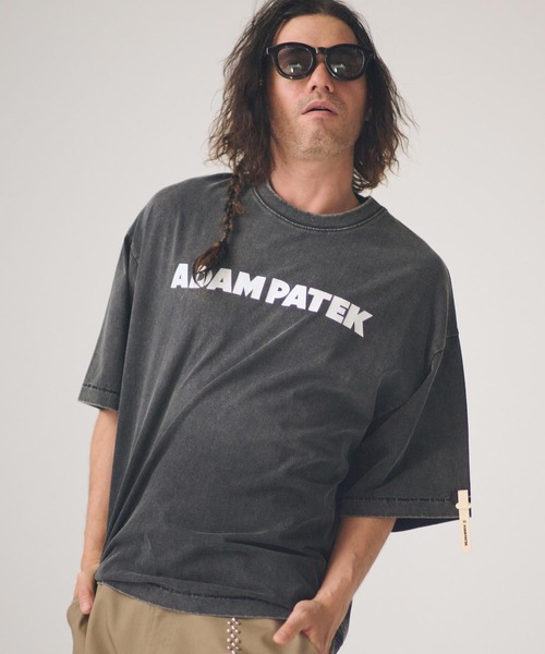 ADAM PATEK(アダムパテック)の「ADAMPATEK/basic logo aging T/ベーシックロゴエイジング加工Tシャツ(Tシャツ/カットソー・メンズ・グリーン/ホワイト/ブラック/ピンク・2/1)」の13枚目の写真