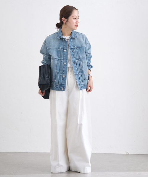 JOURNAL STANDARD（ジャーナルスタンダード）の「《追加3》Denim Trucker jacket（デニムジャケット・レディース・ブラック/ブルー系その他・FREE）」の4枚目の写真