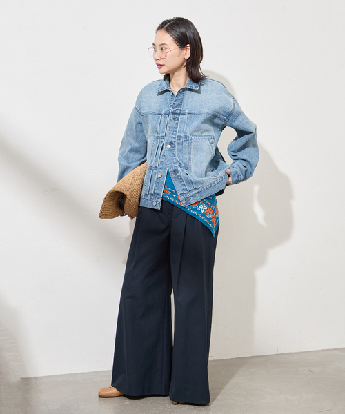 JOURNAL STANDARD（ジャーナルスタンダード）の「《追加3》Denim Trucker jacket（デニムジャケット・レディース・ブラック/ブルー系その他・FREE）」の5枚目の写真