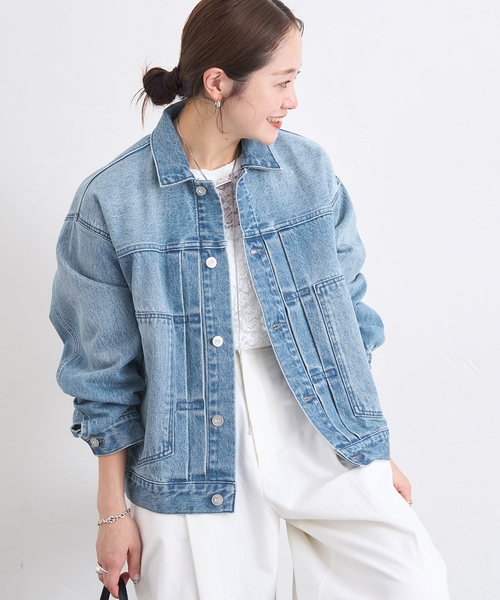 JOURNAL STANDARD（ジャーナルスタンダード）の「《追加3》Denim Trucker jacket（デニムジャケット・レディース・ブラック/ブルー系その他・FREE）」の11枚目の写真