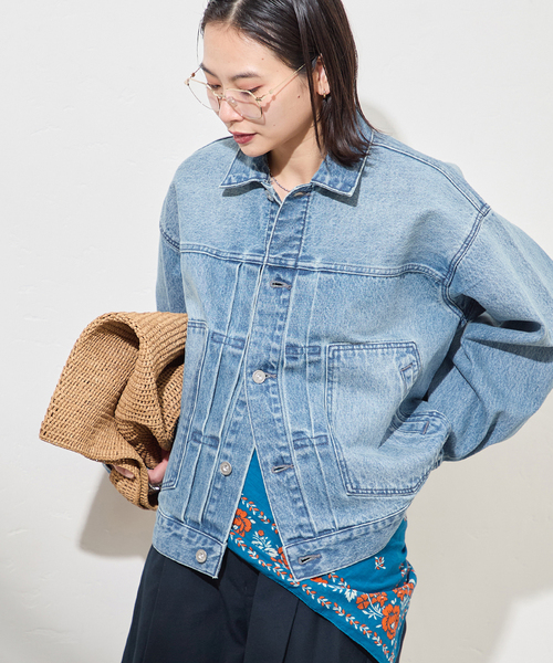JOURNAL STANDARD（ジャーナルスタンダード）の「《追加3》Denim Trucker jacket（デニムジャケット・レディース・ブラック/ブルー系その他・FREE）」の9枚目の写真