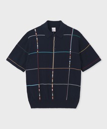 Paul Smith | マルチカラーチェック 半袖ニットポロ / 163409 783Z(ニット/セーター)