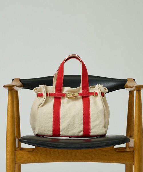 ABAHOUSE(アバハウス)の「キャンバス ベルトトートバッグ / Sサイズ / ユニセックス【CHIMERE/シメール】(トートバッグ・メンズ・グリーン/レッド・フリー)」の1枚目の写真