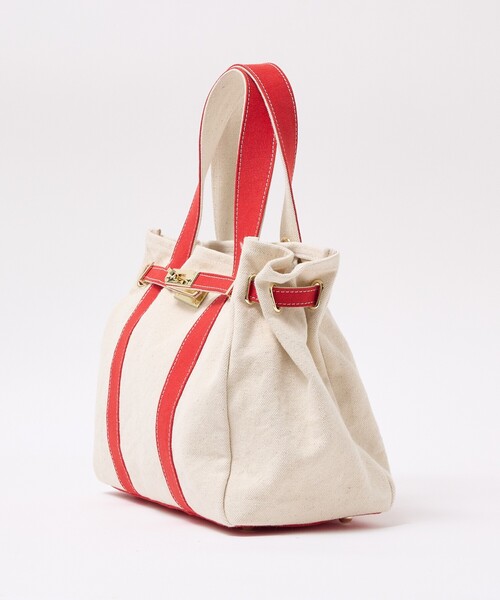 ABAHOUSE(アバハウス)の「キャンバス ベルトトートバッグ / Sサイズ / ユニセックス【CHIMERE/シメール】(トートバッグ・メンズ・グリーン/レッド・フリー)」の5枚目の写真