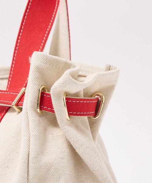 ABAHOUSE(アバハウス)の「キャンバス ベルトトートバッグ / Sサイズ / ユニセックス【CHIMERE/シメール】(トートバッグ・メンズ・グリーン/レッド・フリー)」の7枚目の写真