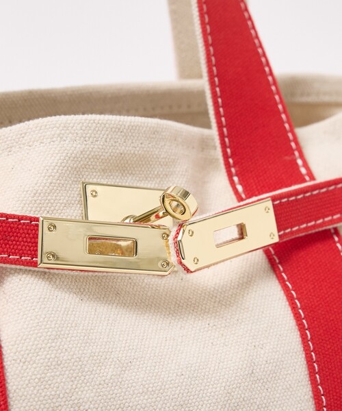 ABAHOUSE(アバハウス)の「キャンバス ベルトトートバッグ / Sサイズ / ユニセックス【CHIMERE/シメール】(トートバッグ・メンズ・グリーン/レッド・フリー)」の9枚目の写真