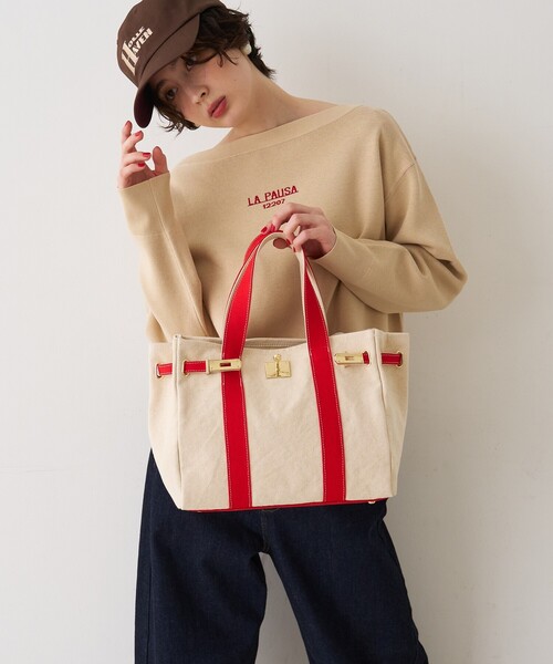 ABAHOUSE(アバハウス)の「キャンバス ベルトトートバッグ / Sサイズ / ユニセックス【CHIMERE/シメール】(トートバッグ・メンズ・グリーン/レッド・フリー)」の17枚目の写真