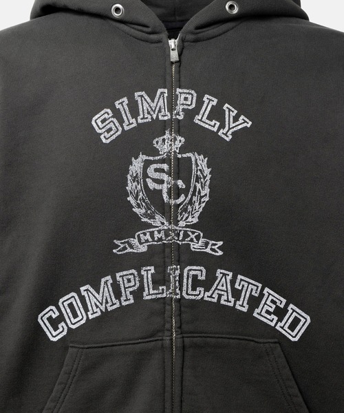 COLLEGE ZIP HOODIE（パーカー）｜SimplyComplicated（シンプリー