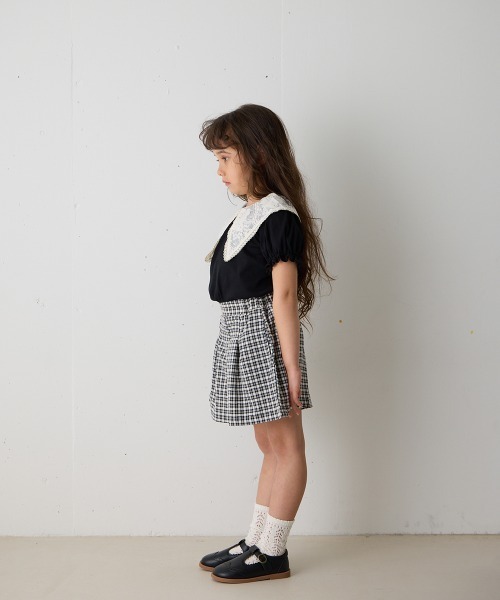 riziere(リジェール)の「レースビッグカラートップス(Tシャツ/カットソー・キッズ・ピンク系/ブラック・90/100/110/120/130/140/150)」の20枚目の写真