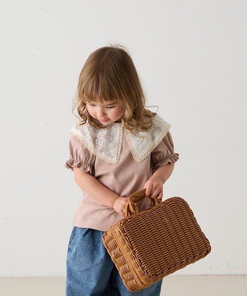 riziere(リジェール)の「レースビッグカラートップス(Tシャツ/カットソー・キッズ・ピンク系/ブラック・90/100/110/120/130/140/150)」の22枚目の写真