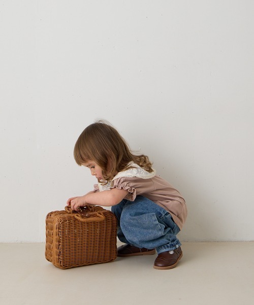 riziere(リジェール)の「レースビッグカラートップス(Tシャツ/カットソー・キッズ・ピンク系/ブラック・90/100/110/120/130/140/150)」の17枚目の写真