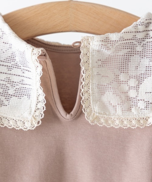 riziere(リジェール)の「レースビッグカラートップス(Tシャツ/カットソー・キッズ・ピンク系/ブラック・90/100/110/120/130/140/150)」の12枚目の写真