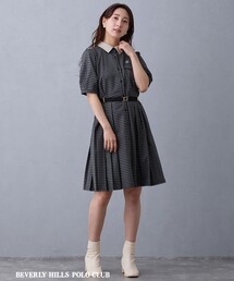 BEVERLY HILLS POLO CLUB（ビバリーヒルズポロクラブ）の「【BEVERLY HILLS POLO CLUB】サイドプリーツワンピース（ワンピース）」