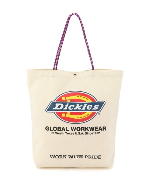 Dickies(ディッキーズ)の「DICKIES LOGO PRINT ROPE TOTE BAG(トートバッグ・メンズ・ホワイト/ブラック/アイボリー/ブラック系2・FREE)」の2枚目の写真