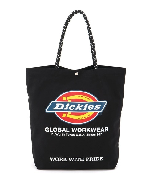 Dickies(ディッキーズ)の「DICKIES LOGO PRINT ROPE TOTE BAG(トートバッグ・メンズ・ホワイト/ブラック/アイボリー/ブラック系2・FREE)」の3枚目の写真