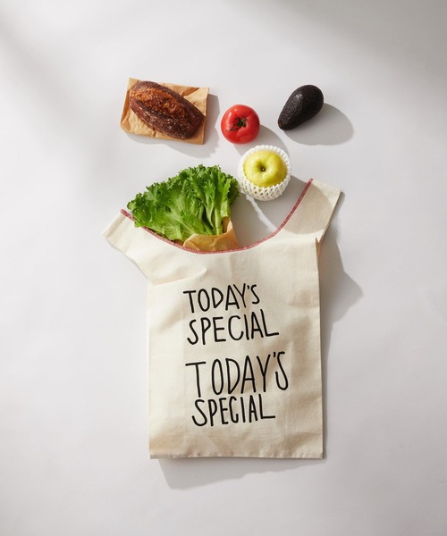 TODAY'S SPECIAL(トゥデイズスペシャル)の「MARCHE BAG S RED STITCH / 661998(エコバッグ/サブバッグ・レディース・レッド・FREE)」の1枚目の写真