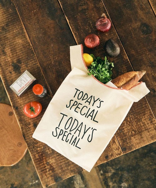 TODAY'S SPECIAL(トゥデイズスペシャル)の「MARCHE BAG S RED STITCH / 661998(エコバッグ/サブバッグ・レディース・レッド・FREE)」の2枚目の写真