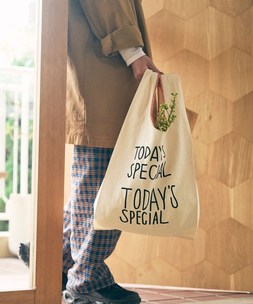 TODAY'S SPECIAL(トゥデイズスペシャル)の「MARCHE BAG S RED STITCH / 661998(エコバッグ/サブバッグ・レディース・レッド・FREE)」の3枚目の写真