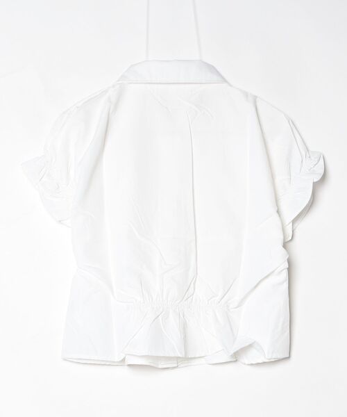 Vini(ヴィニ)の「フリル半袖ブラウス(Tシャツ/カットソー・レディース・ホワイト・MEDIUM)」の12枚目の写真