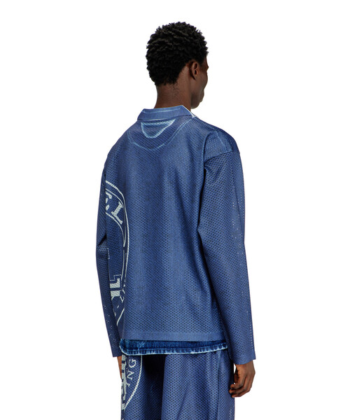 DIESEL(ディーゼル)の「メンズ 長袖ポロシャツ T-OLLIE(ポロシャツ・メンズ・ブルー系その他・LARGE/SMALL)」の3枚目の写真