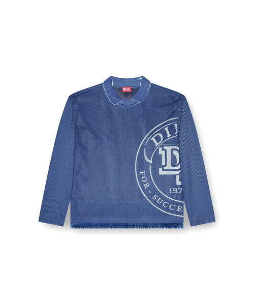 DIESEL(ディーゼル)の「メンズ 長袖ポロシャツ T-OLLIE(ポロシャツ・メンズ・ブルー系その他・LARGE/SMALL)」の5枚目の写真