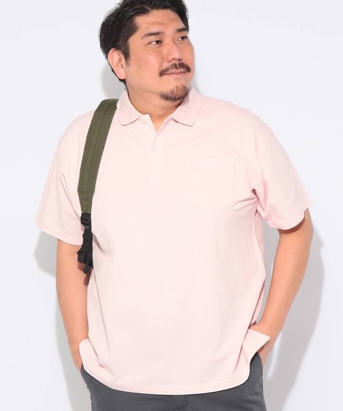 B&T CLUB(ビーティークラブ)の「ポロシャツ 半袖 メンズ 大きいサイズ ドライ 鹿の子 無地 B&T CLUB (ビーアンドティークラブ)(ポロシャツ・メンズ・サックスブルー/ブラック/グリーン/ピンク/ネイビー/ダークグレー/クリーム/ホワイト・X1(3L~4L)/X2(4L~5L)/X3(6L~7L)/X4(8L~9L))」の8枚目の写真