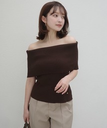 anuans（アニュアンス）の「ソフトフィットオフショルニットトップス（ニット/セーター）」