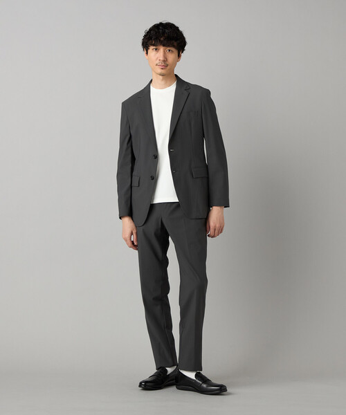 COMME CA MEN(コムサメン)の「【セットアップ対応】福井産 ナイロントリコットジャージー ジャケット(テーラードジャケット・メンズ・グレー・M/L/S)」の3枚目の写真