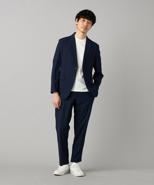 COMME CA MEN(コムサメン)の「【セットアップ対応】福井産 ナイロントリコットジャージー ジャケット(テーラードジャケット・メンズ・グレー・M/L/S)」の6枚目の写真