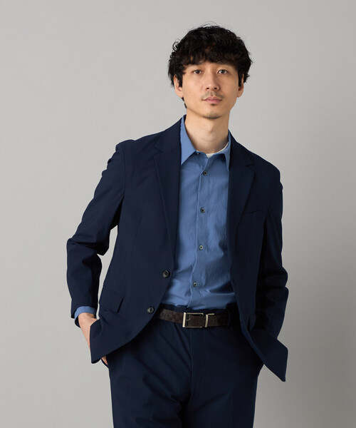 COMME CA MEN(コムサメン)の「【セットアップ対応】福井産 ナイロントリコットジャージー ジャケット(テーラードジャケット・メンズ・グレー・M/L/S)」の10枚目の写真