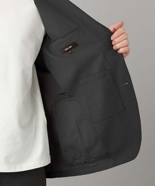COMME CA MEN(コムサメン)の「【セットアップ対応】福井産 ナイロントリコットジャージー ジャケット(テーラードジャケット・メンズ・グレー・M/L/S)」の13枚目の写真