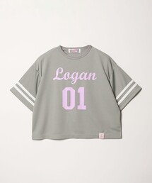 green label relaxing（グリーンレーベルリラクシング）の「【別注】<LOGAN knitting mills>ナンバリング Tシャツ   キッズ  120cm-160cm（Tシャツ/カットソー）」