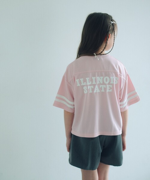 green label relaxing（グリーンレーベルリラクシング）の「【別注】＜LOGAN knitting mills＞ナンバリング Tシャツ / キッズ  120cm-160cm（Tシャツ/カットソー・キッズ・ライトピンク/ダークグレー/コバルトブルー・130cm/120cm/160cm/150cm/140cm）」の5枚目の写真